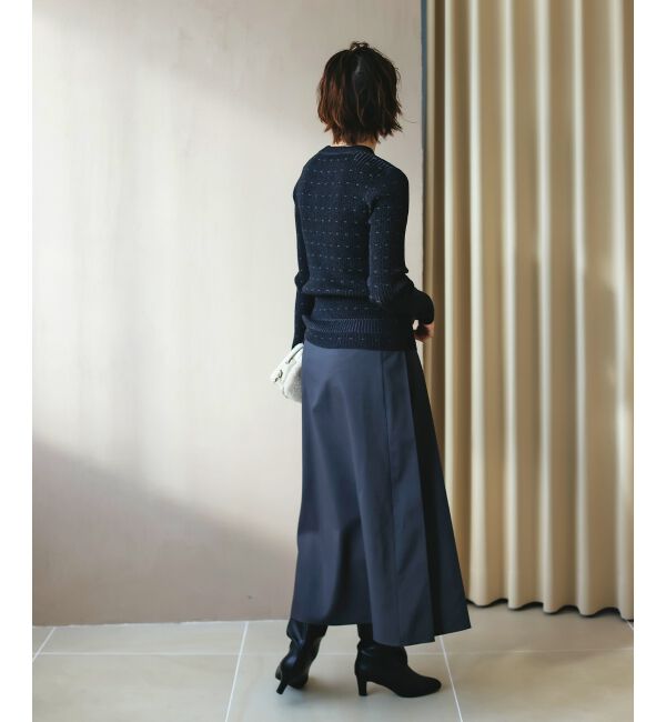  「《WEB限定アイテム》アイレットクルーリブニット」|ニット・セーター|