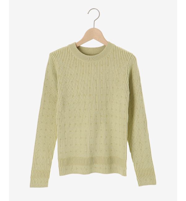 「《WEB限定アイテム》アイレットクルーリブニット」|ニット・セーター|