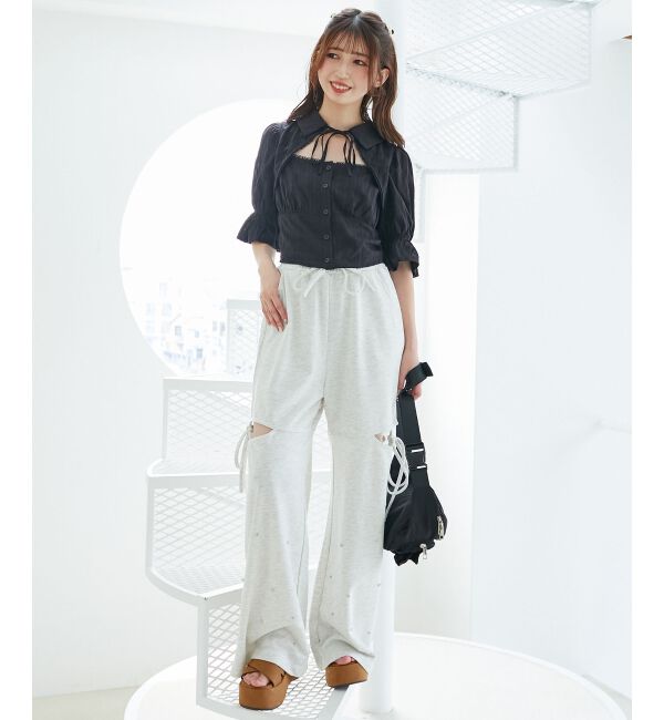  「スリットビジュースウェットパンツ」|その他|