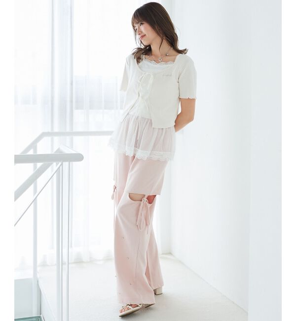  「スリットビジュースウェットパンツ」|その他|