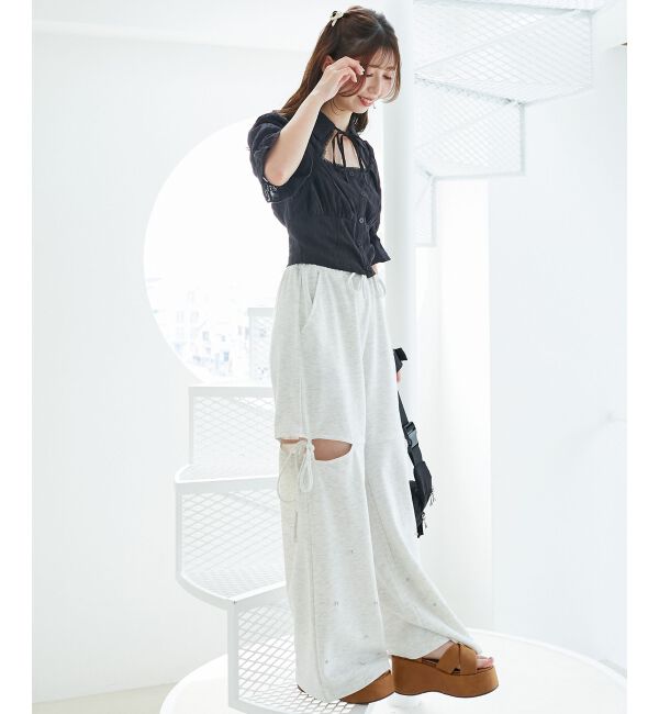  「スリットビジュースウェットパンツ」|その他|