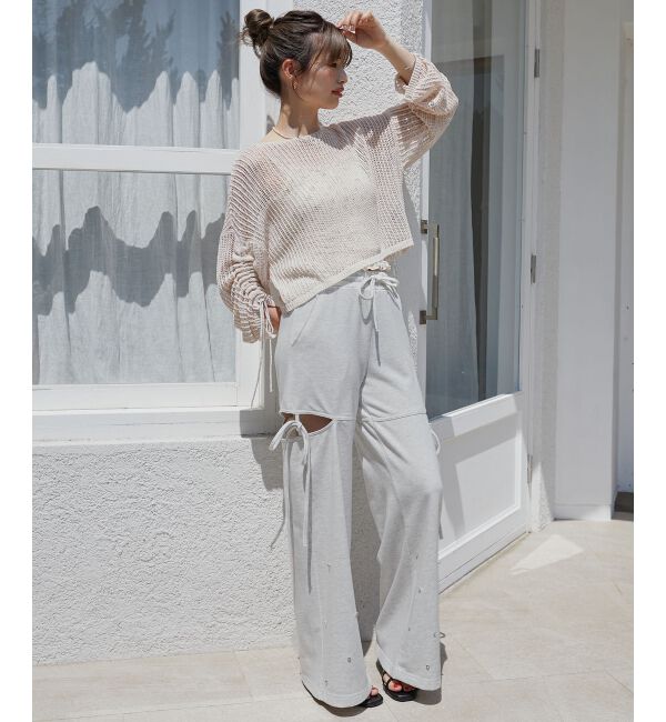  「スリットビジュースウェットパンツ」|その他|