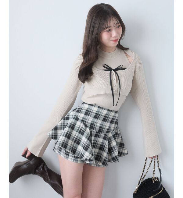  「アメスリニットセットフーディカーデ」|カーディガン|