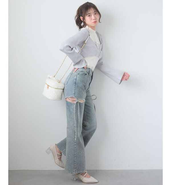  「アメスリニットセットフーディカーデ」|カーディガン|