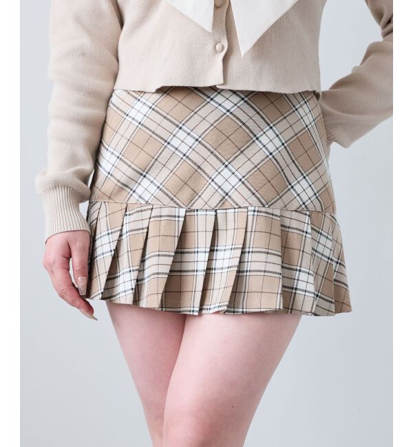  「アソートヘムプリーツミニスカパン」|スカート|