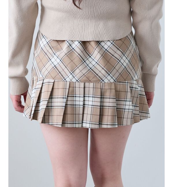  「アソートヘムプリーツミニスカパン」|スカート|