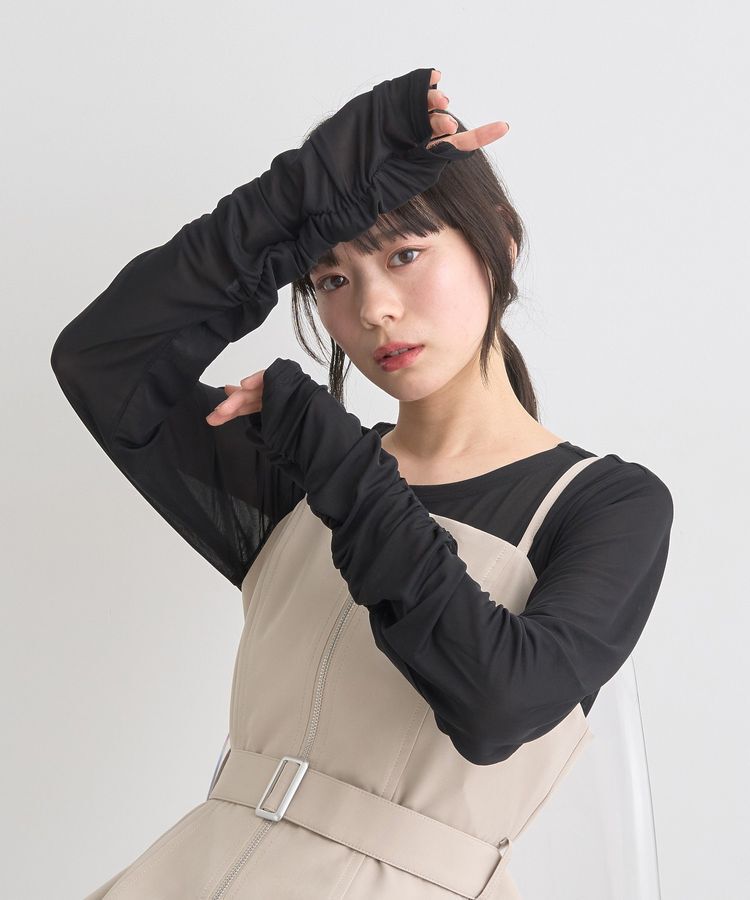 earth music&ecology「シャーリングスリーブシアープルオーバー」|Tシャツ・カットソー|