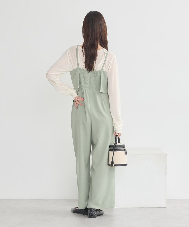 earth music&ecology「デザインキャミサロペット」|オールインワン|