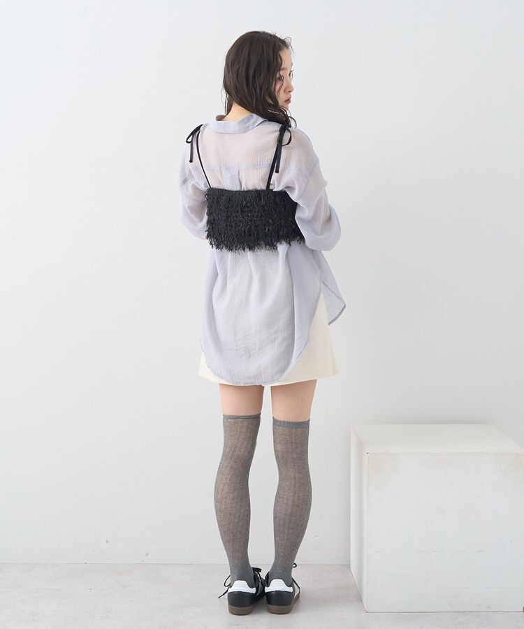 earth music&ecology「ラメミックスフェザービスチェ」|ベスト・ジレ|