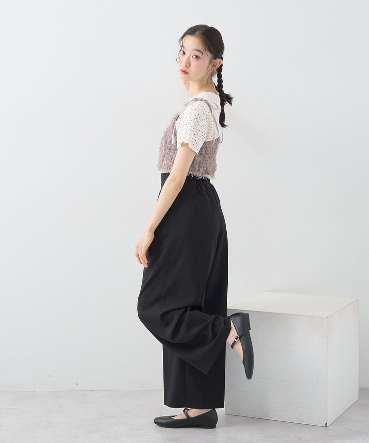 earth music&ecology「ラメミックスフェザービスチェ」|ベスト・ジレ|