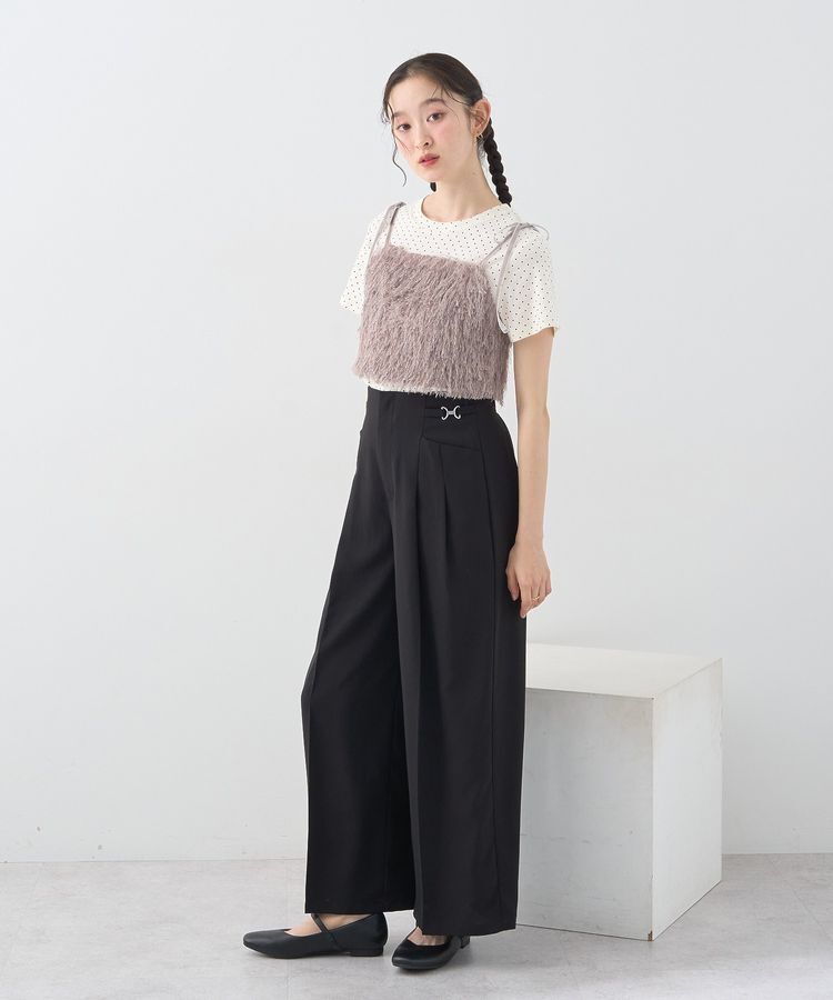 earth music&ecology「ラメミックスフェザービスチェ」|ベスト・ジレ|