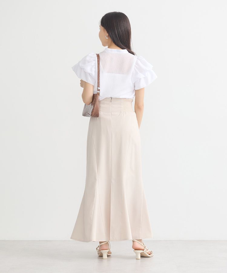 earth music&ecology「ミニチェックバルーンスリーブブラウス」|シャツ・ブラウス|