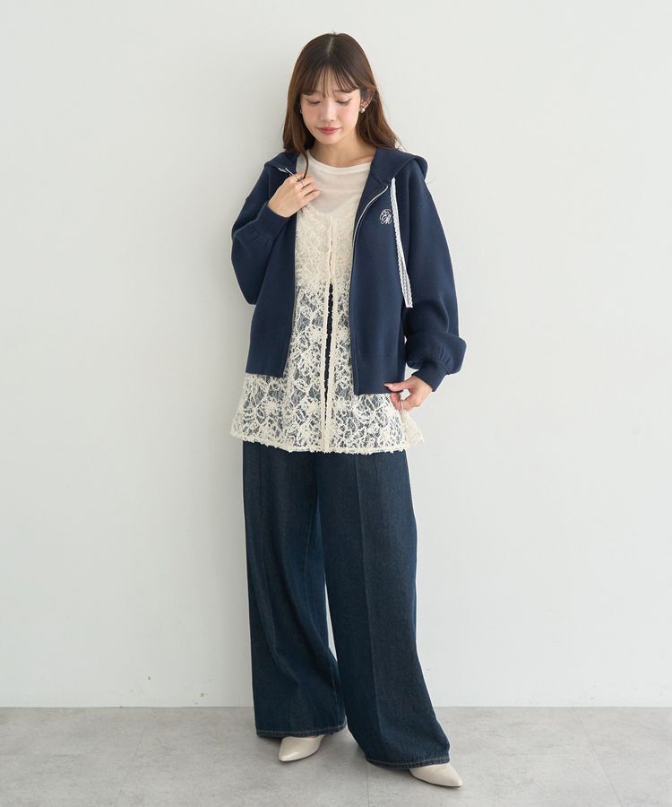 earth music&ecology「ハイウエストデニムパンツ」|デニム|