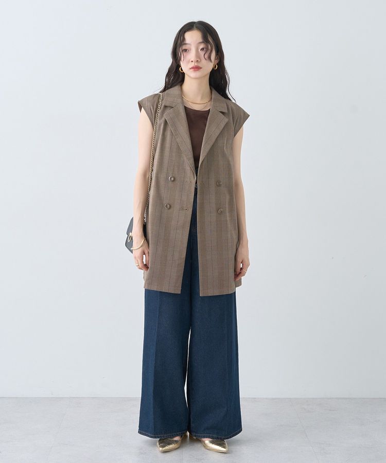 earth music&ecology「ハイウエストデニムパンツ」|デニム|