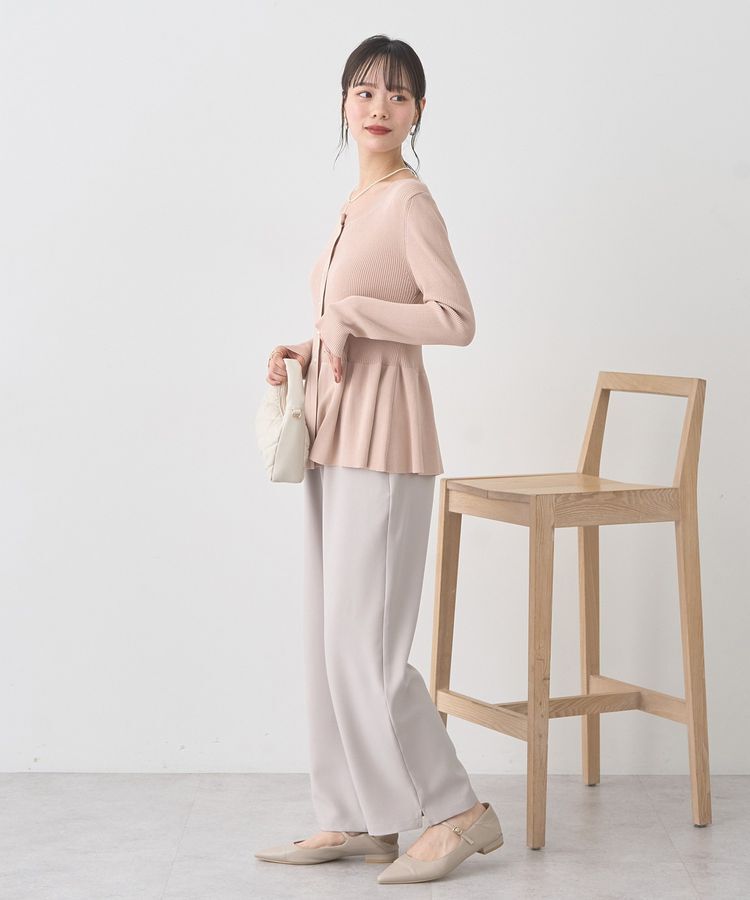 earth music&ecology「ペプラムニットカーディガン」|カーディガン|