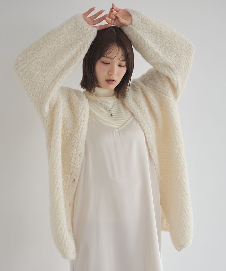 earth music&ecology「スパンコールブークレカーディガン」|カーディガン|Ivory