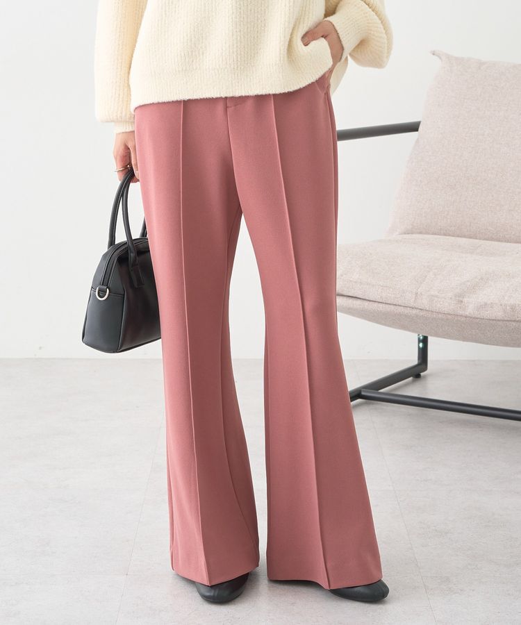 earth music&ecology「センターシームフレアパンツ」|その他|Dark pink