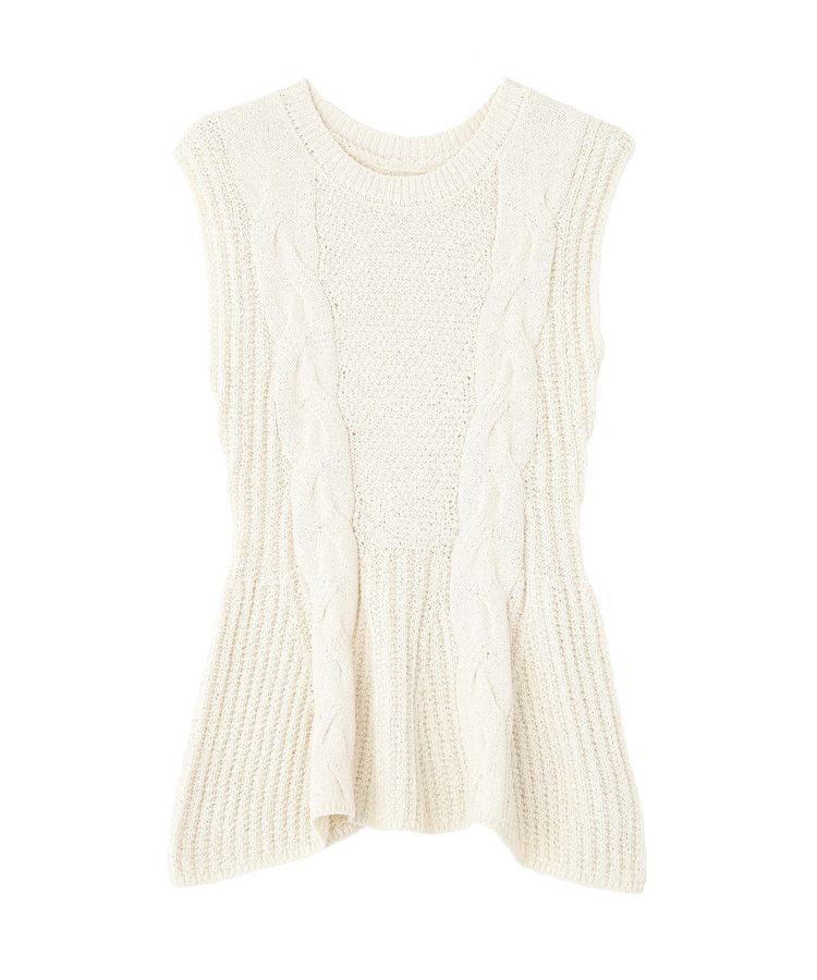 earth music&ecology「フレアニットベスト」|ベスト・ジレ|