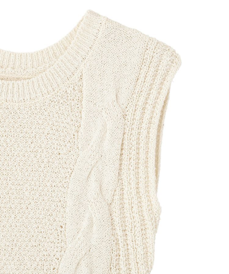 earth music&ecology「フレアニットベスト」|ベスト・ジレ|