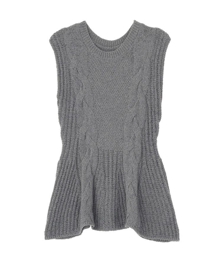 earth music&ecology「フレアニットベスト」|ベスト・ジレ|