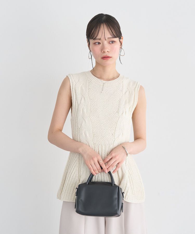 earth music&ecology「フレアニットベスト」|ベスト・ジレ|