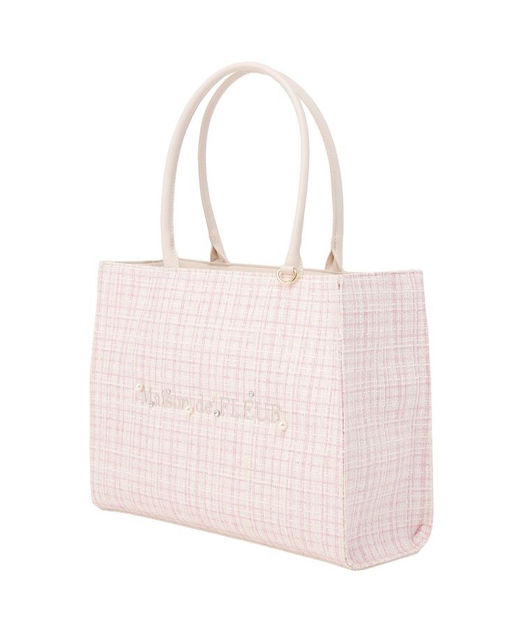 Maison de FLEUR「ビジューツイードスクエアトートバッグ」|ハンドバッグ|