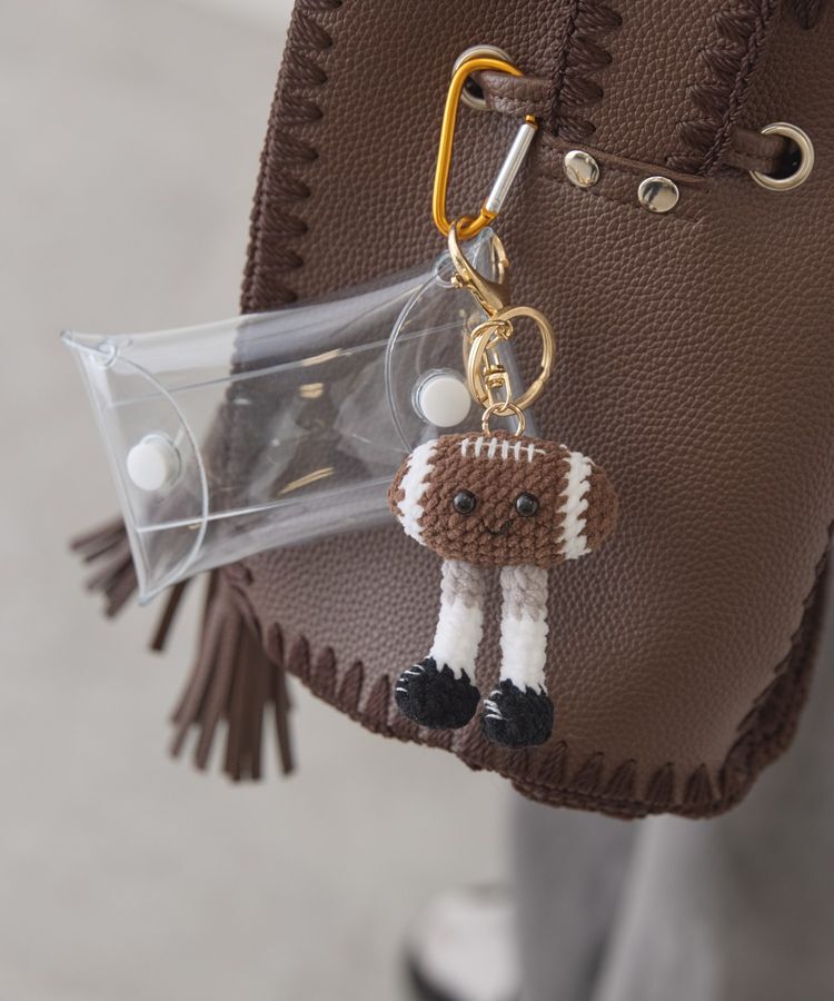 AMERICAN HOLIC「ポーチinラグビーくんチャーム」|その他|Brown
