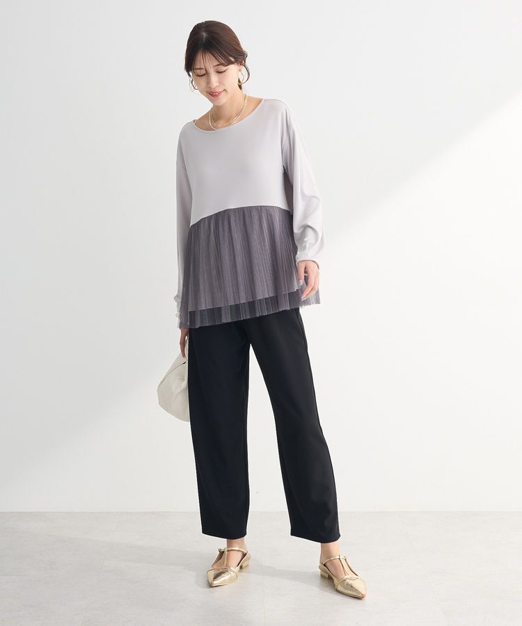 Green Parks「プリーツチュールドッキングプルオーバー」|Tシャツ・カットソー|