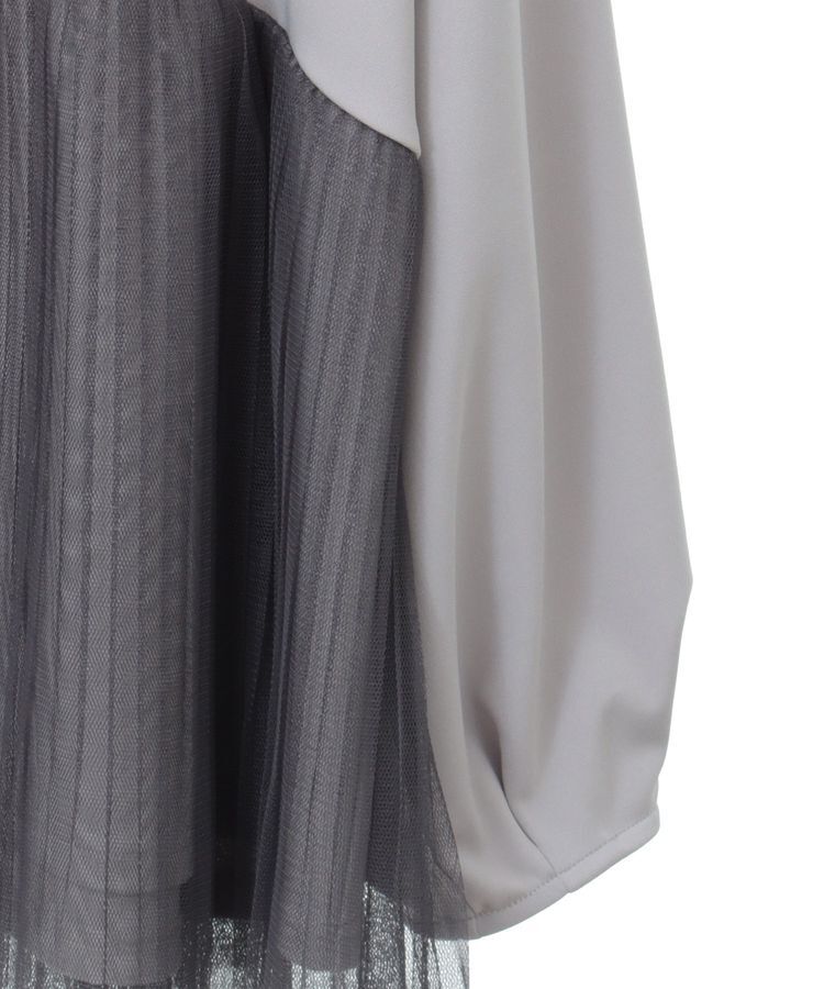 Green Parks「プリーツチュールドッキングプルオーバー」|Tシャツ・カットソー|