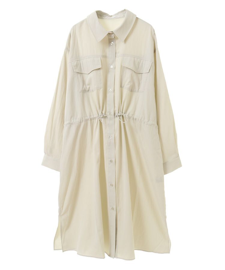 Green Parks「ミディ丈ミリタリーシャツワンピース」|ワンピース|