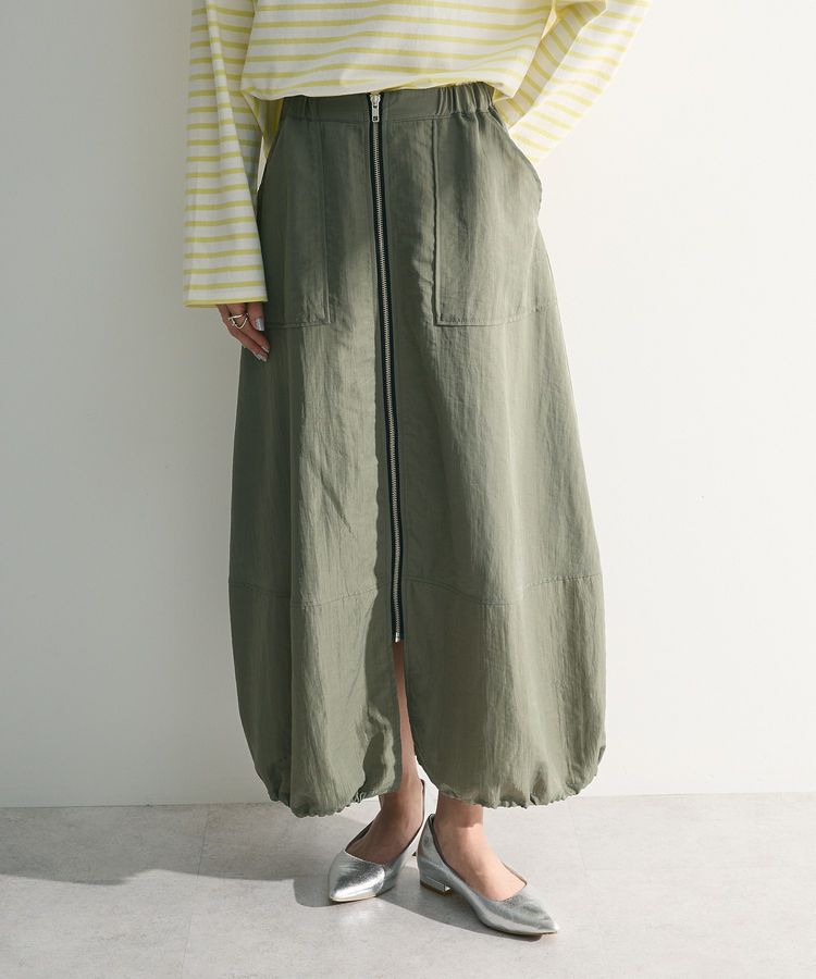 Green Parks「フロントZipコクーンスカート」|スカート|