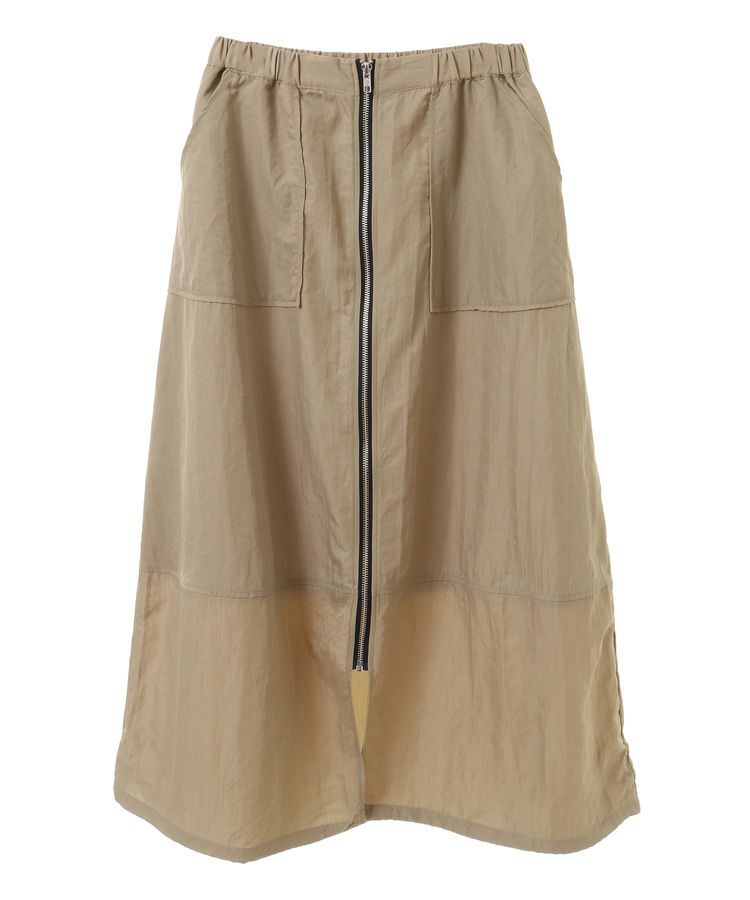 Green Parks「フロントZipコクーンスカート」|スカート|Beige