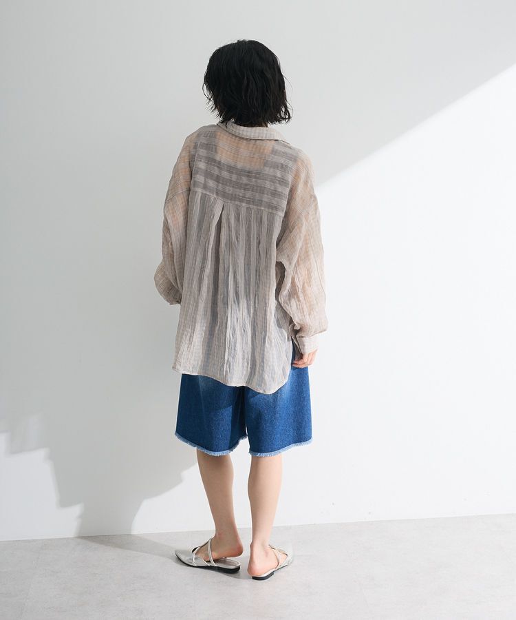 Green Parks「シアーワッシャーロングスリーブシャツ」|シャツ・ブラウス|