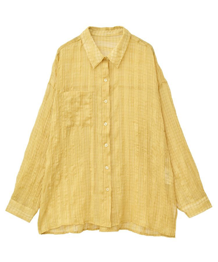 Green Parks「シアーワッシャーロングスリーブシャツ」|シャツ・ブラウス|