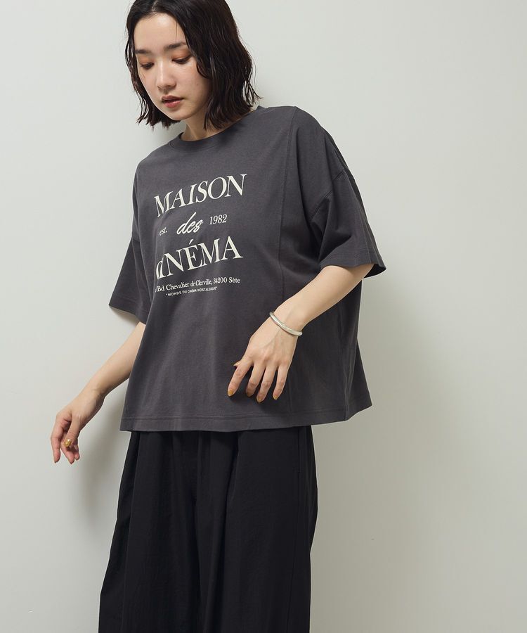 Green Parks「アソートロゴ切替Tシャツ」|Tシャツ・カットソー|Charcoal Gray