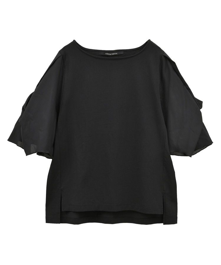 YECCA VECCA「シアースリーブカットソー」|Tシャツ・カットソー|