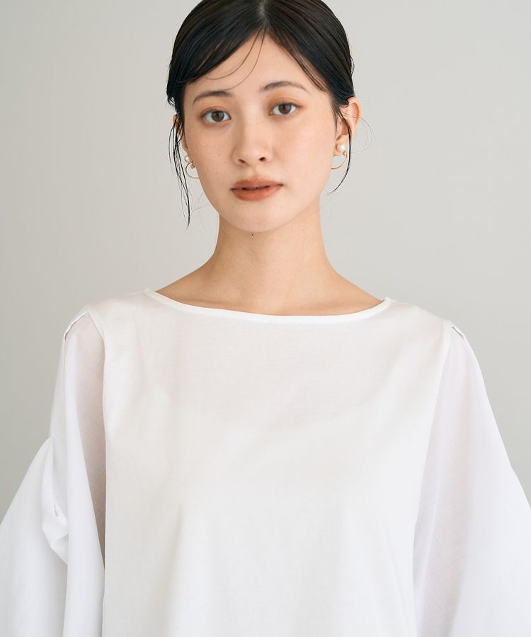 YECCA VECCA「シアースリーブカットソー」|Tシャツ・カットソー|