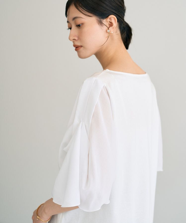 YECCA VECCA「シアースリーブカットソー」|Tシャツ・カットソー|