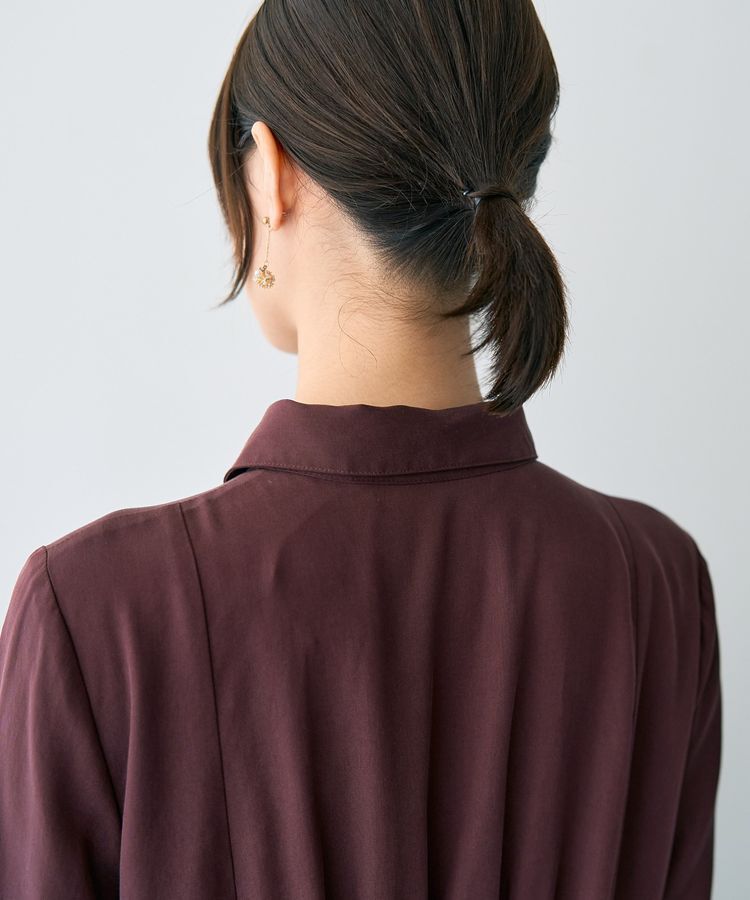 YECCA VECCA「タックデザインシャツワンピース」|ワンピース|