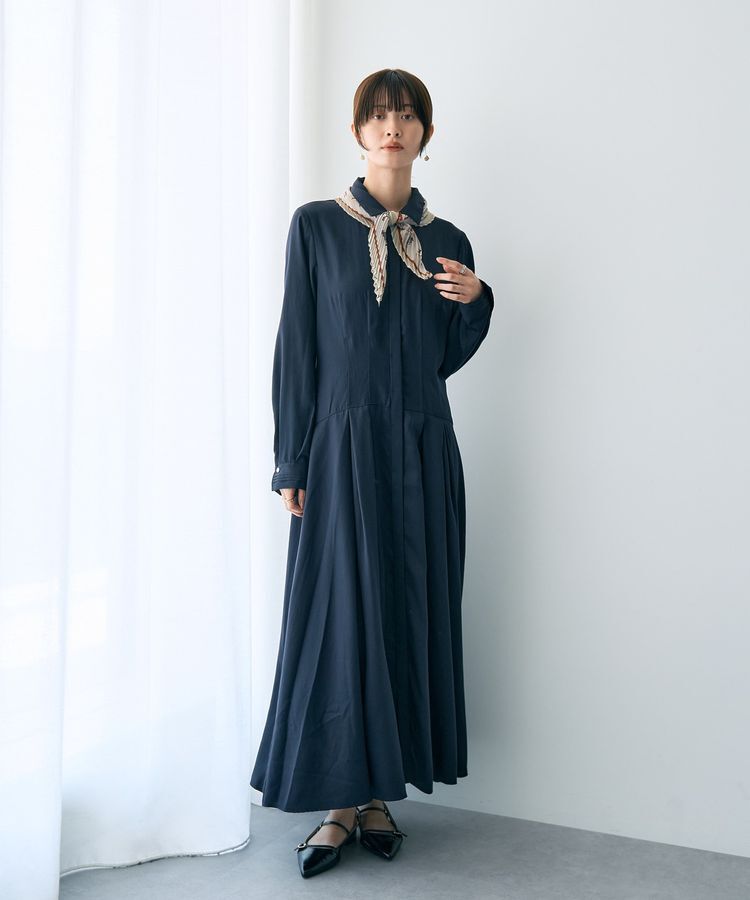 YECCA VECCA「タックデザインシャツワンピース」|ワンピース|