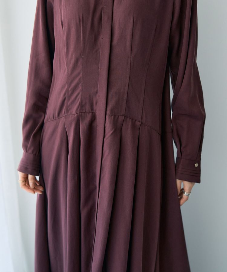 YECCA VECCA「タックデザインシャツワンピース」|ワンピース|