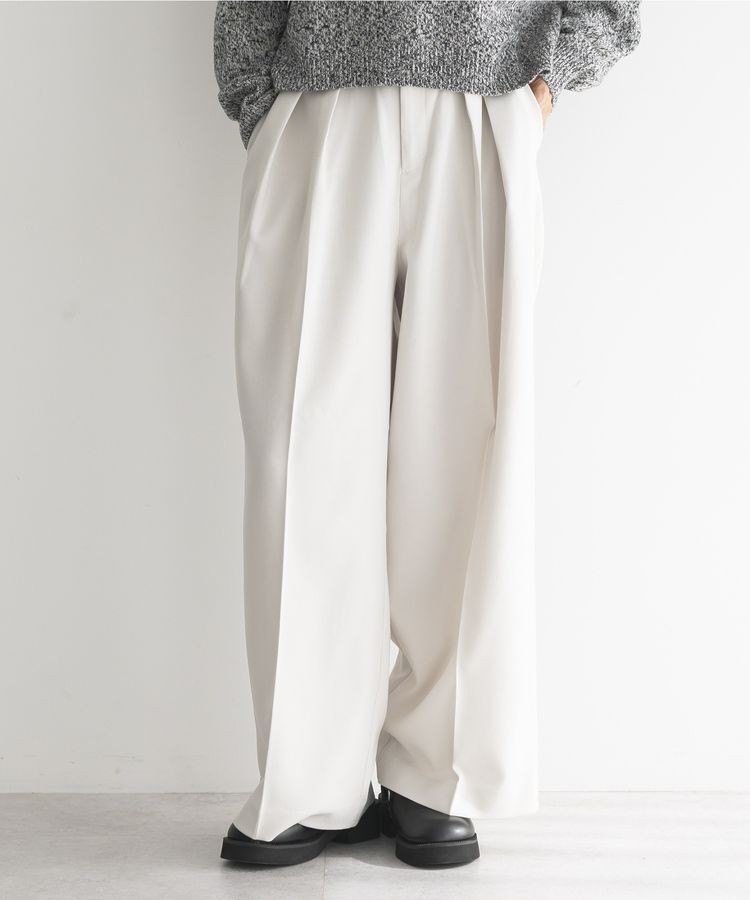 GARAGE OF GOOD CLOTHING「【日本製】ムジ４タックワイドパンツ」|その他|Ivory