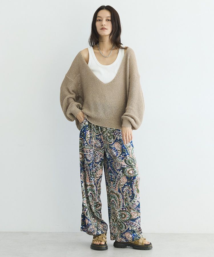 GARAGE OF GOOD CLOTHING「ペイズリー柄プリントワイドパンツ」|その他|