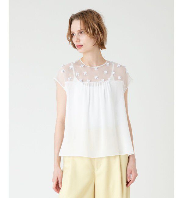 LOULOU WILLOUGHBY「【LOULOU WILLOUGHBY】スパンコールフラワーブラウス」|シャツ・ブラウス|