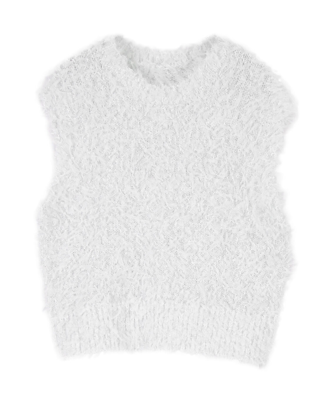 titivate「チュールフェザーニットベスト」|ニット・セーター|