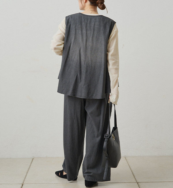  「【SET ITEM】デニムフレアブラウス+イージーパンツセット」|その他|