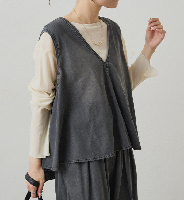  「【SET ITEM】デニムフレアブラウス+イージーパンツセット」|その他|