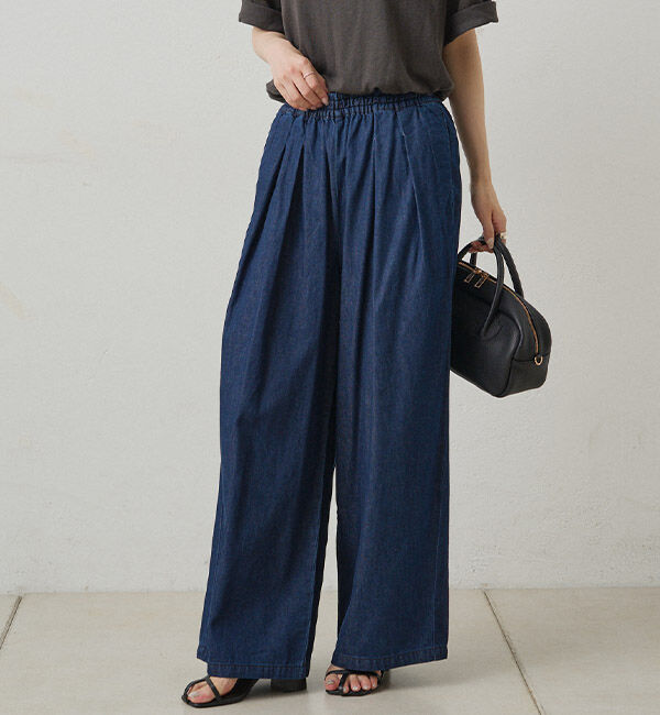  「【SET ITEM】デニムフレアブラウス+イージーパンツセット」|その他|