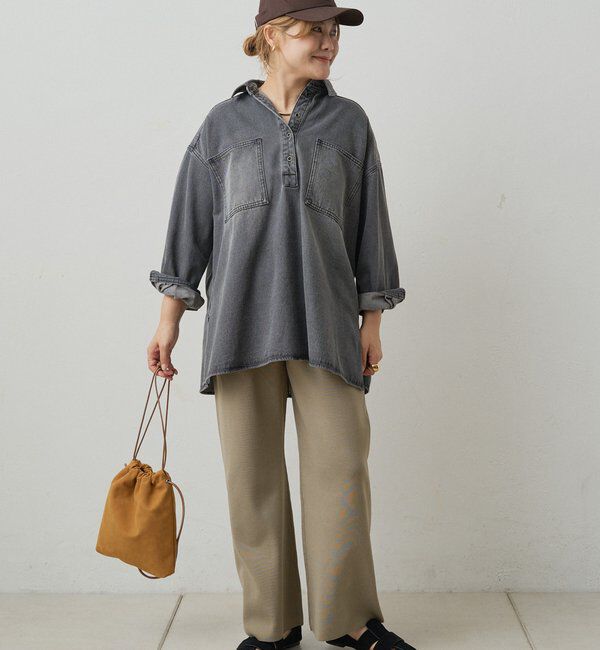  「【＠noricorico102企画】ヴィンテージライクデニムチュニックシャツ」|シャツ・ブラウス|