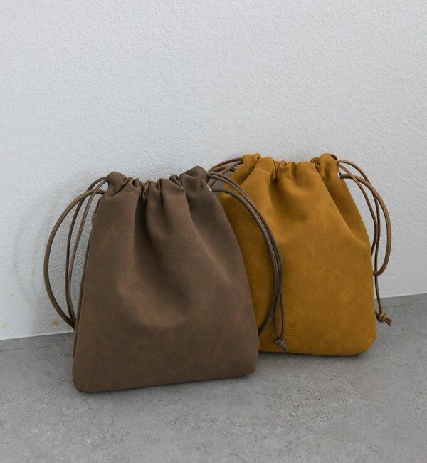  「【＠noricorico102企画】スウェード巾着バッグ」|ショルダー・メッセンジャー|